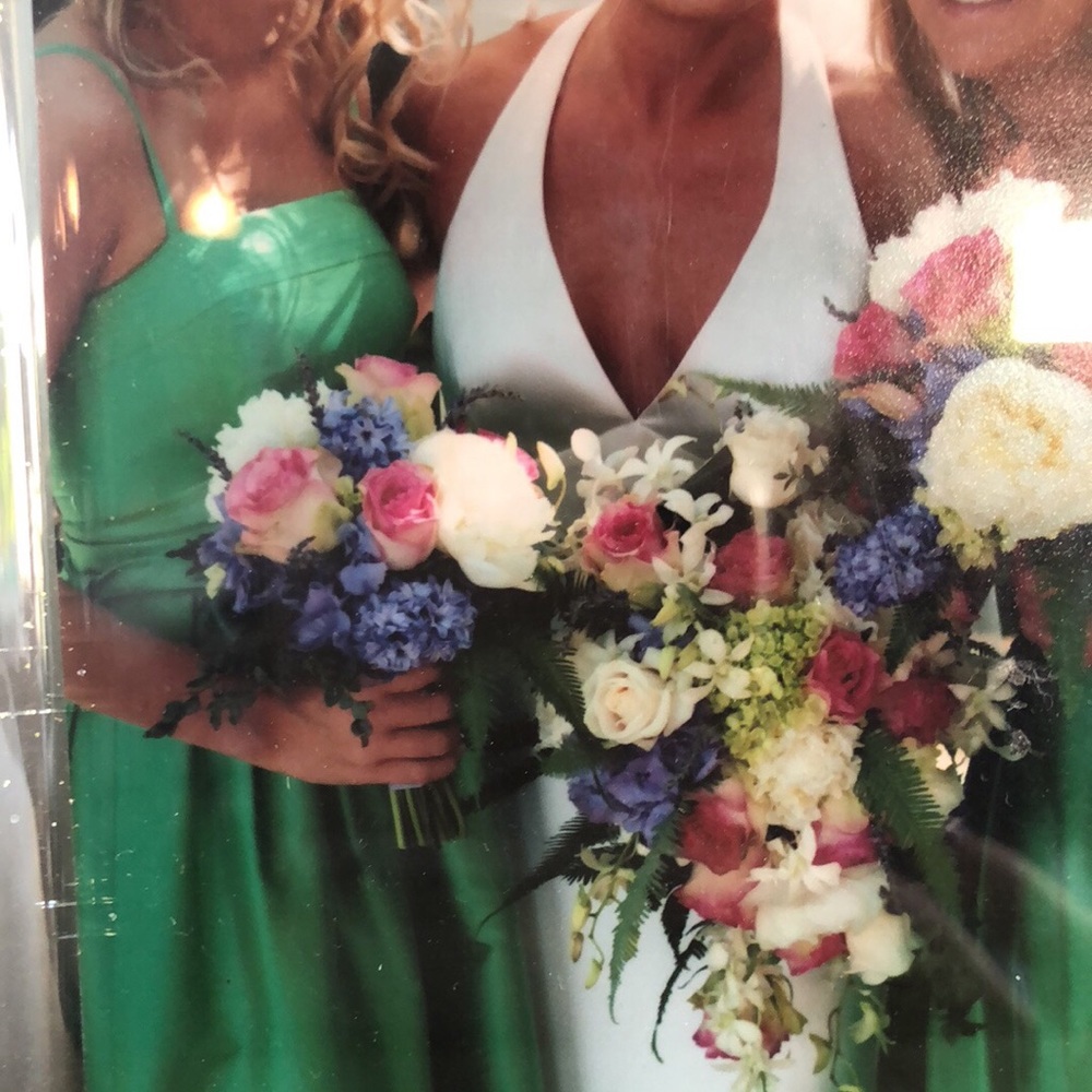 Wedding dress and veil